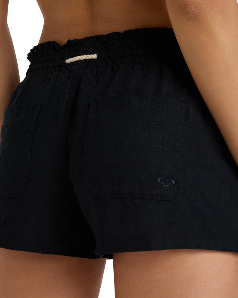 Roxy Women's Oceanside Short Elastic Waist Non Denim Shorts, True Black, Small - Image 4